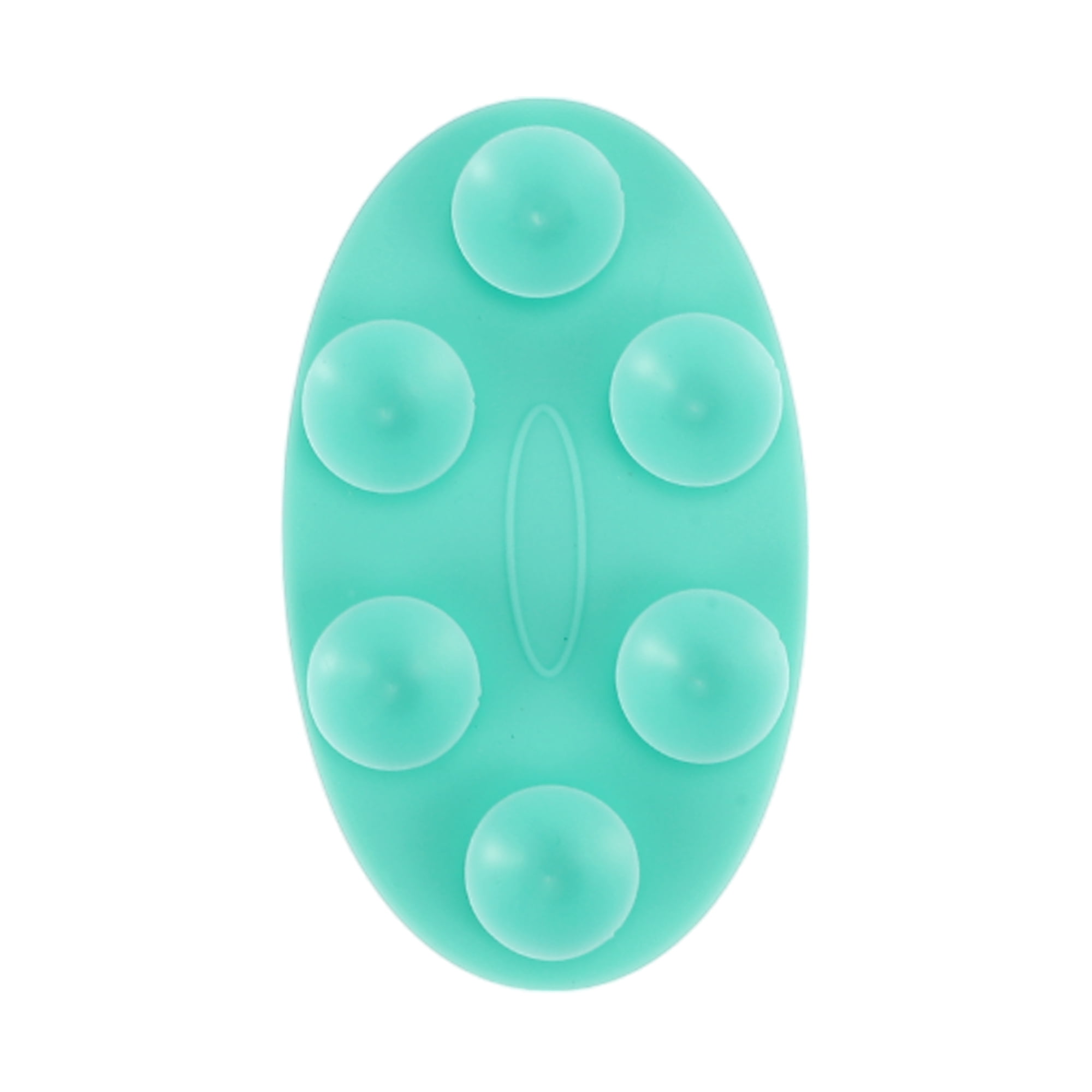 Unique Bargains Bath Brush Oval Back Scrubber for Shower Green