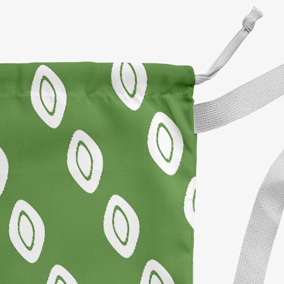 Simply Daisy Canvas Sea Dots 28 x 36 in Green Laundry Bag