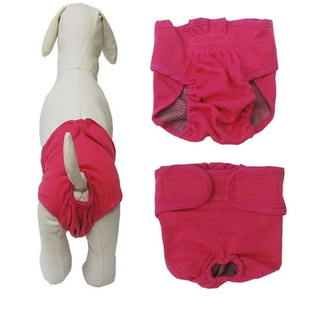 Easy Put On/Off 1 pcs for Small Medium Large Dog Cotton Female Dog Use Breathable Dog Diapers Dog Sanitary Briefs Pet Underwear Dog Physiological Pants PINK XL