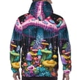 thumbnail image 7 of Naloa Colorful Mushroom Men's Casual Hooded Collar Drawstring Hoodies Pullover Sweatshirts Casual Long Sleeve Shirts-Large, 7 of 7