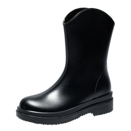 

nsendm Hammer Boots Simple Style Snow Boots Women Non Slip Detachable With Cotton Inside Rain Toddler Bee Rain Boots Shoes Black 6.5