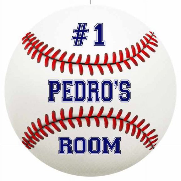 PEDRO'S Bedroom 14" Round Metal Sign Boys Room Wall Decor Gift 100140030220