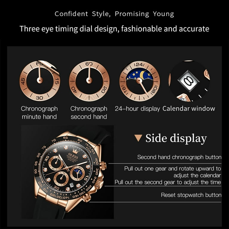 OLEVS Men's Chronograph Sport Multifunction Watch photo 2