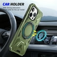 thumbnail image 2 of Allytechgroup for iPhone 14 Pro Hybrid Durable Protective Case with 360 Degree Rotatable Ring Stand Holder, Fit Magnetic Car Mount Wireless Charging, Hard PC Back Cover Shockproof Case, Darkgreen, 2 of 8