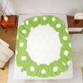 thumbnail image 5 of Homewish Green White Geometric Circle Boy Girl 4 Pieces Queen Sheet Sets,Polka Dots Ultra Soft Flat Sheet,Vintage Aesthetic Queen Fitted Sheet,Luxury Bedroom Decor, 5 of 7
