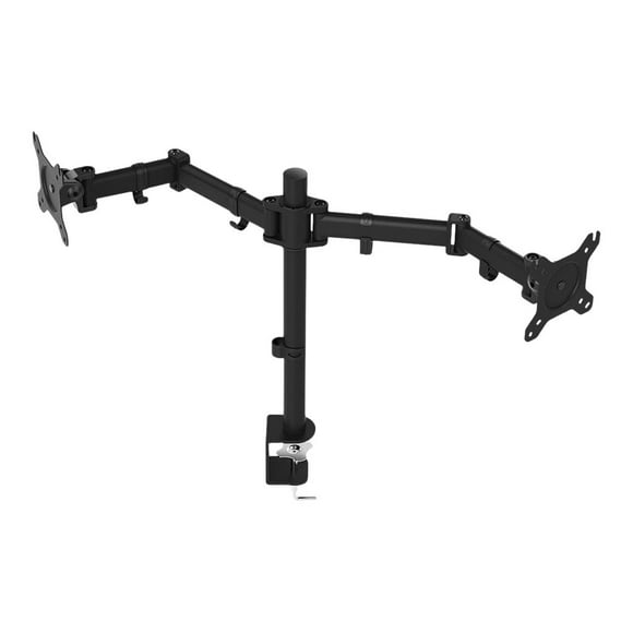 Monoprice Essential Dual Monitor Articulating Arm - Mounting kit - for 2 LCD displays - aluminum, steel - black - screen size: 13"-27" - desk-mountable