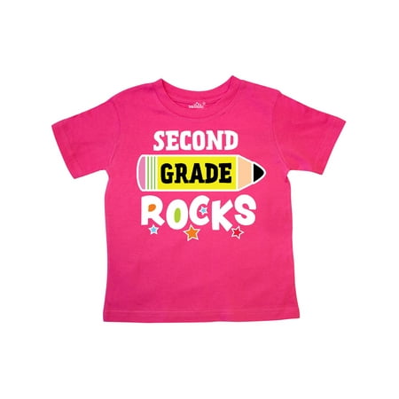 

Inktastic 2nd Grade Rocks with Pencil and Stars Gift Toddler Boy or Toddler Girl T-Shirt