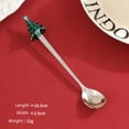 thumbnail image 4 of WJCA 4-Piece Festive Utensil Set, Elegant Spoons and Forks with Tree Motif for Dining and Dessert, Holiday Tableware Collection, Sliver Design, 4 of 8
