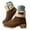 Coffee(with Zipper), variant on Winter Boots for Women Comfortable Pull on Suede Mid Calf Boots Stacked Heel Ankle Booties