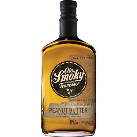 Ole Smoky Peanut Butter Mountain Made Flavored Whiskey, 375 ml Bottle, 30% ABV