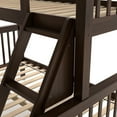 thumbnail image 5 of Furniture of America Aida Twin over Full Kids Wood Dark Brown Bunk Bed with Ladder, 5 of 12