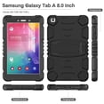 thumbnail image 3 of XYX Case for Samsung Galaxy Tab A 8.0 inch (SM-T290/SM-T295), Dual Layer Slim Heavy Shockproof Rugged Protective Cover Case with Kickstand (Black), 3 of 7