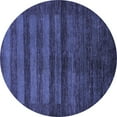 thumbnail image 1 of Ahgly Company Machine Washable Indoor Round Abstract Blue Modern Area Rugs, 8' Round, 1 of 4