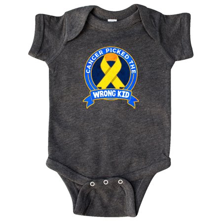 

Inktastic Childhood Cancer Pediatric Cancer Ribbon Gift Baby Boy or Baby Girl Bodysuit