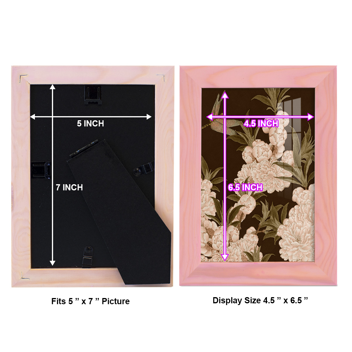 Asian Brocade III - Framed Print w/glass - Sunset Pink