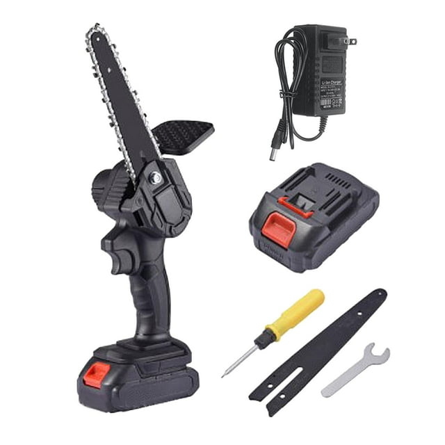 Mini ,6 Inch Battery Powered Chain 2000mAh 21V Batteries Handheld Cutting, Tree Branch Pruning and Gardening 1 1 charger