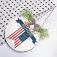 thumbnail image 4 of SKYSONIC Independence Day Welcome Sign for Front Door,All Seasons Welcome Wreath Porch Hanging Decoration for Farmhouse Wall Home Holiday Decoration - 11.8x11.8in, 4 of 7