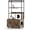 Brown, variant on Modern Hidden Cat Litter Box Enclosure with Storage Rack - Enclosed Cat Furniture - Hammock - Sisal Balls - Scratching Mat - Multi-Level Private Cat House - Gray