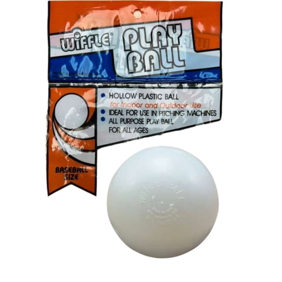 Wiffle Play Ball | Lightweight | Hollow | Plastic Ball for All-Age Indoor & Outdoor Games