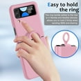 thumbnail image 5 of Z Flip 3 Liquid Silicone Case for Samsung Galaxy Z Flip3 5G, Slim Case with Ring for Women, Soft Gel Rubber Ultra Thin Cases Silky Touch Anti-Scratch Protective Cover for Samsung Z Flip 3 5G (Pink), 5 of 18