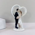 thumbnail image 3 of Estatua de estatuilla de pareja Adorno de amantes abrazados Decoración de F Colcomx Figura de resina de pareja de amor, 3 of 6