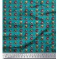 thumbnail image 1 of Soimoi Polyester Crepe Fabric Crossbone & Skull Halloween Printed Fabric 1 Yard 42 Inch Wide, 1 of 3