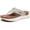 Khaki White, variant on Orthopedic Flip Flops Women with Arch Support Ladies Orthotic Recovery Sandals Comfortable Plantar Fasciitis Slip On Walking Sandal for Womans Indoor Casual Summer Black Size 7