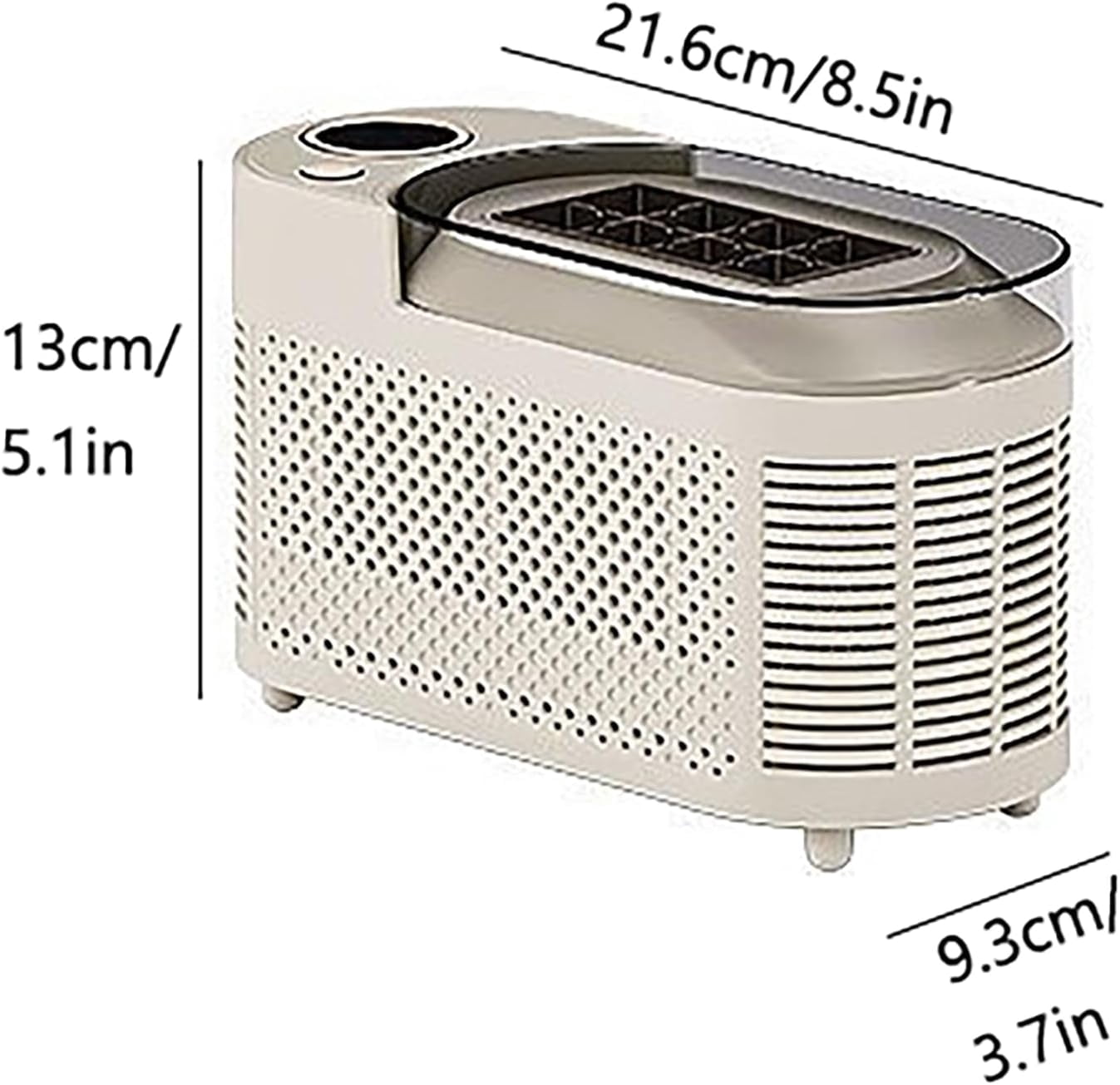 Mini Ice Maker Countertop, Portable Compact Ice Machine, 8 Ice Cubes in 10 Mins, Small Nugget Ice Maker with Car Adapter, Quiet Bullet Ice Maker, for Home, Kitchen, Office, Camping