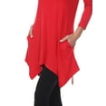 thumbnail image 3 of White Mark Women's Solid Color Tunic Top, 3 of 4