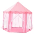 thumbnail image 4 of Tienda de juegos con castillo de princesa, fácil de instalar, tienda plegable portátil para niños, hexagonal de juguete para fiesta en Rosa, 4 of 8