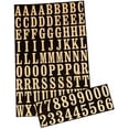 thumbnail image 3 of Hy-Ko Self-Adhesive Vinyl Numbers and Letters, 1 Inch High, Black & Gold, 107 Pieces, 3 of 5