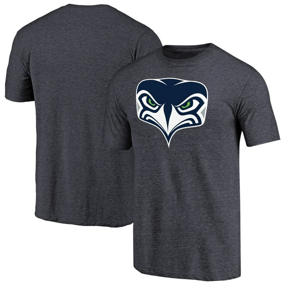 Men's Navy Seattle Seahawks Alternate Team Logo Gear Tri-Blend T-Shirt
