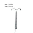thumbnail image 3 of Injueey Modelo de lámpara de vía férrea, farola clásica a escala 1:87, diseño de construcción, luz LED de parque de cabezales, Artesanía Negro (luz blanca), 3 of 6