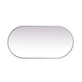 thumbnail image 6 of Elegant Decor Metal Frame Oval Mirror 36x72 Inch in Silver, 6 of 12