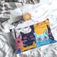 thumbnail image 5 of Fotbe Colorful Cats Pattern Art Funda de Almohada Decorativa Estilo Occidental, Lujo en Algodón, Fundas para Almohadas King, Cojín Estampado para Decoración del Hogar-20"x30", 5 of 6