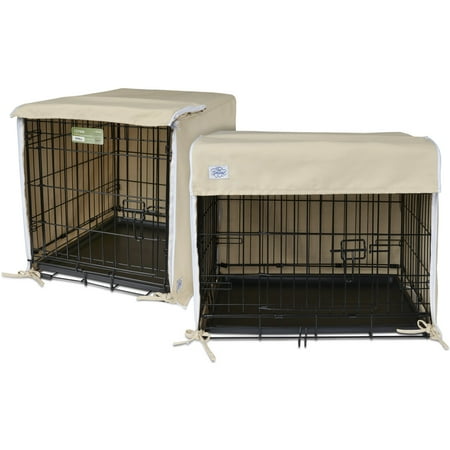 UPC: 0685589311220 | Pet Dreams Breathable Crate Cover – Non Toxic Double Door Dog Crate Covers  Khaki Medium 30 inch