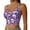 Purple, variant on Skull blue crystal flower Sports Bra for Women,Padded Strappy Sports Bras Medium Support Yoga Bra with Removable Cups,Running Yoga Bra-Large