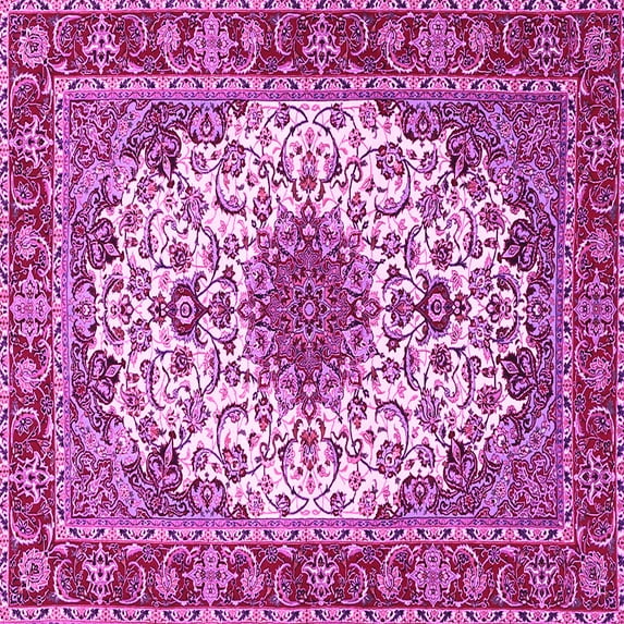 Ahgly Company Indoor Square Persian Pink Traditional Area Rugs, 5' Square