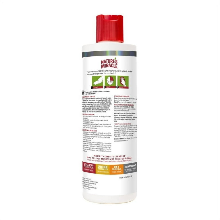 Nature's miracle disinfectant stain and odor remover hot sale