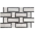 thumbnail image 4 of The Tile Life Stately Tre Basketweave Pearl Attraction Polished Porcelain Mosaic Floor & Wall Tile, 9.5 x 14 in, 6-Piece, 4 of 14