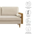 thumbnail image 4 of Sofa, Gray, Velvet, Living Room Lounge Cafe Lobby Hospitality Restaurant, Modern Contemporary, HB37271, 4 of 9