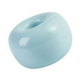 thumbnail image 6 of Raindrops 2pcs Mini Personality Simple Ceramics Handmade Toothbrush Holder Stand Antiskipping Eco-friendly Toothbrush Holder Stand for Bathroom Vanity Countertops(Sky Blue), 6 of 8