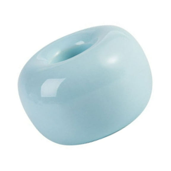 WRISTBIQUE Bathroom Accessories Ceramic Toothbrush Holder Stand Sky Blue 2Pcs 1.8x1.8x1.2in
