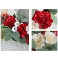 thumbnail image 6 of GeBuSn 15.75inch Red & White Floral Wreath Door Hanger Dried Flower For Holidays & Hotel, 6 of 9