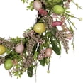 thumbnail image 4 of Northlight Glittered Eggs and Hibiscus Small Artificial Easter Twig Wreath - 20", 4 of 9