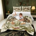 thumbnail image 3 of Manfei Wild Duck Print Full Size Comforter Sets,Farmhouse Mallard Bedding Comforter Set,Light Gray Reversible,3-Piece,1 Comforter and 2 Pillowcases, 3 of 7