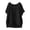 Black-Shirt, variant on Womens Casual Blouse Loose Fit Crew Neck Short Sleeve Soft Versatile Top Brick Red L