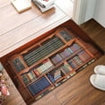 thumbnail image 1 of Hbdhejl Interesting Bookshelf Books Flower Door Mats Slip Dirty Door Carpets For Entrance Front Door Outdoor Entrance Porch Mats With Slip Polyester Interesting Bookshelf Bo, 1 of 6