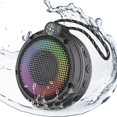 thumbnail image 1 of CHAO Altavoz de ducha Bluetooth resistente al agua, altavoz de radio portátil impermeable para exteriores Ipx7 con luz LED, batería de 8 W y 24 horas de duración, piscina, 1 of 5