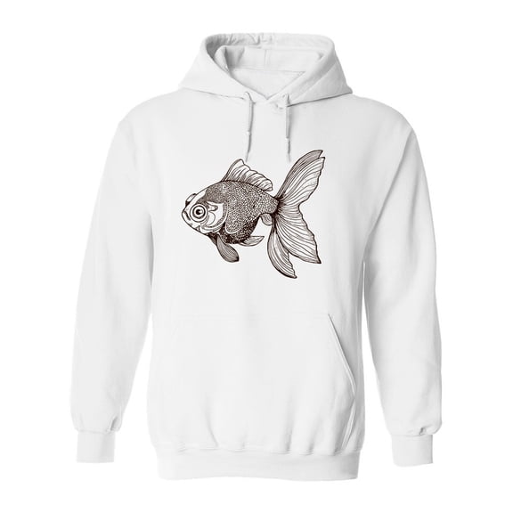 Gold Fish Design Hoodie Men -Image by Shutterstock, Male Medium
